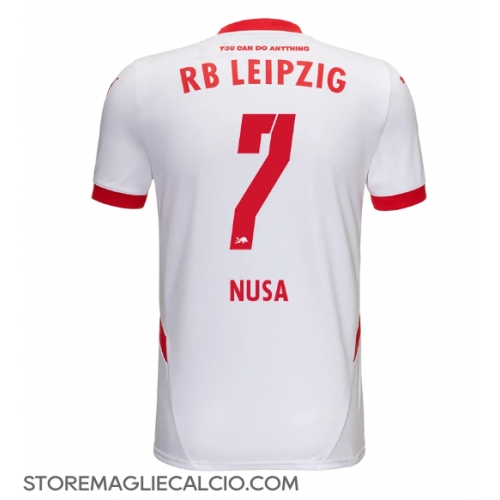 RB Leipzig Antonio Nusa #7 Maglia Gara Casa Repliche 2024-25 Maniche Corte RB Leipzig Antonio Nusa #7 Maglia Gara Casa Repliche 2024-25 Maniche Corte